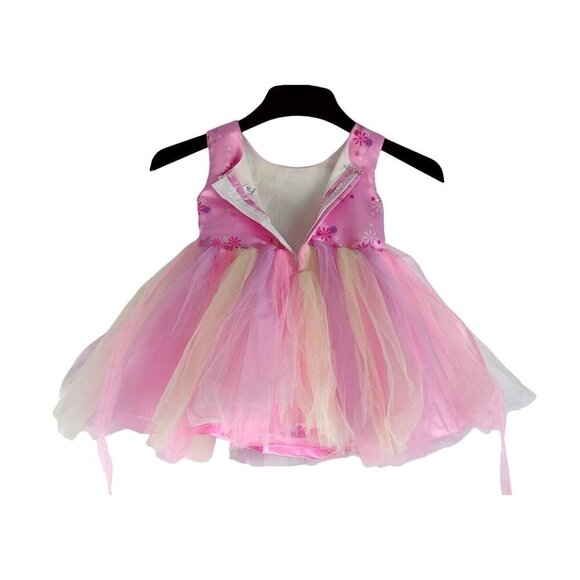 Girls Pink Unicorn Tulle Dress by Poplins Kids Princes Party Pony Wings Heart - Picture 10 of 11